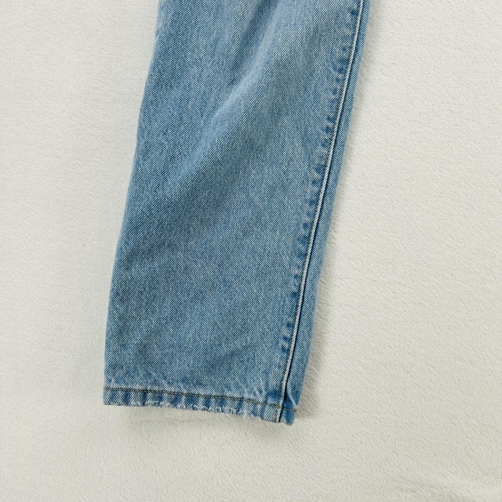 Levi's 501 Jeans Womens 24x28 Light Blue Distressed Ripped Button Fly Denim - Picture 14 of 16
